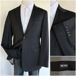 HUGO BOSS Mens Blazer Sport Coat Casual Jacket Size 40L Wool Pasolini Movie